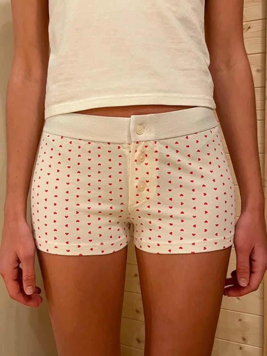 Pantaloncini a vita bassa con stampa floreale stile BM, casual da casa, in misto cotone, a gamba dritta, lunghezza tre quarti, streetwear, moda estiva