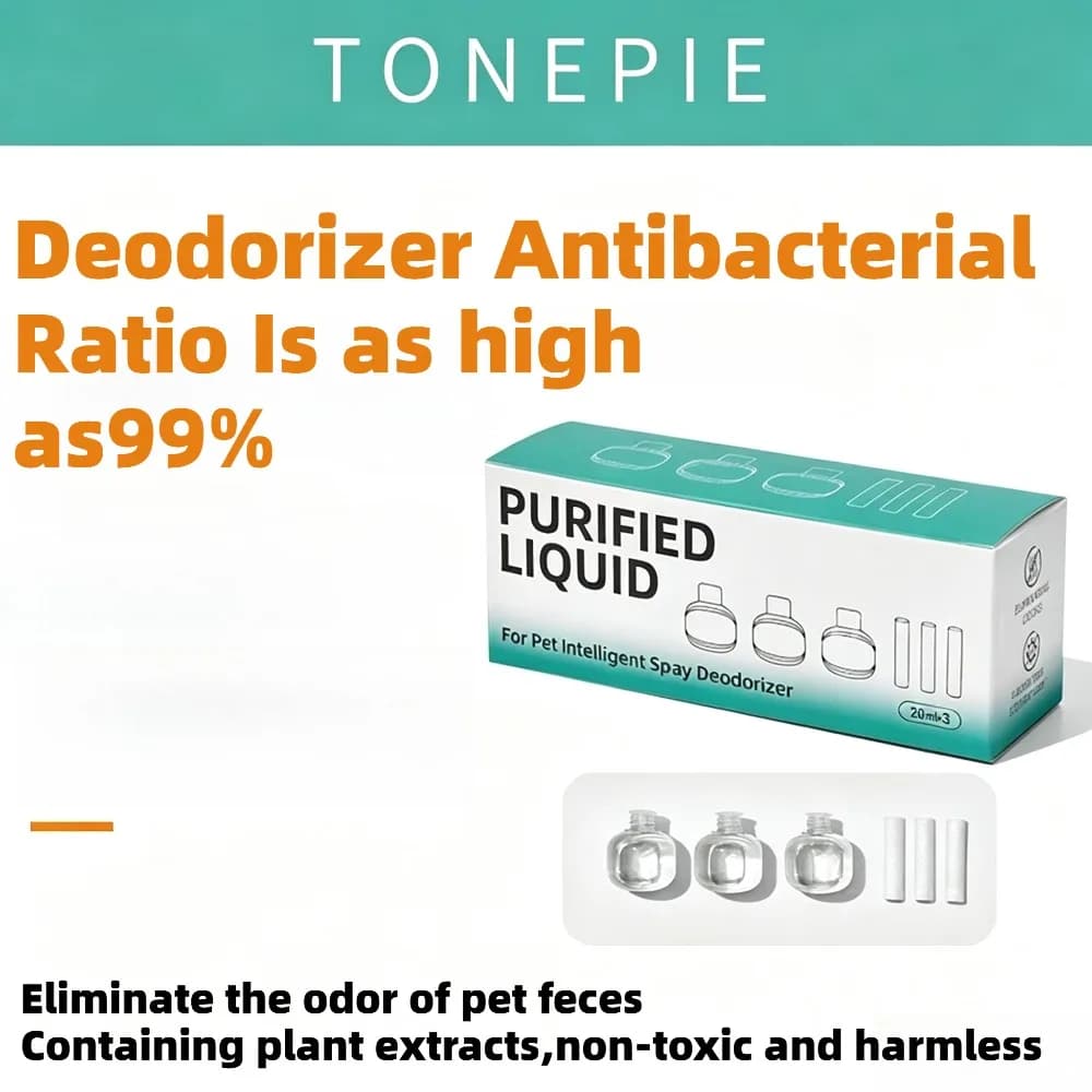 Purified Liquid Refill for TONEPIE Intelligent Cat Litter Box Pet Spray Deodorizer Cat Toilet Antibacterial Odor Remover