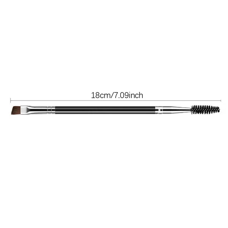 Set di Pennelli per Trucco Donna a Doppia Punta: Pennello per Sopracciglia ed Eyeliner, Pennello a Spirale Angolato per Ciglia e Sopracciglia, per Sopracciglia e Ciglia Perfette