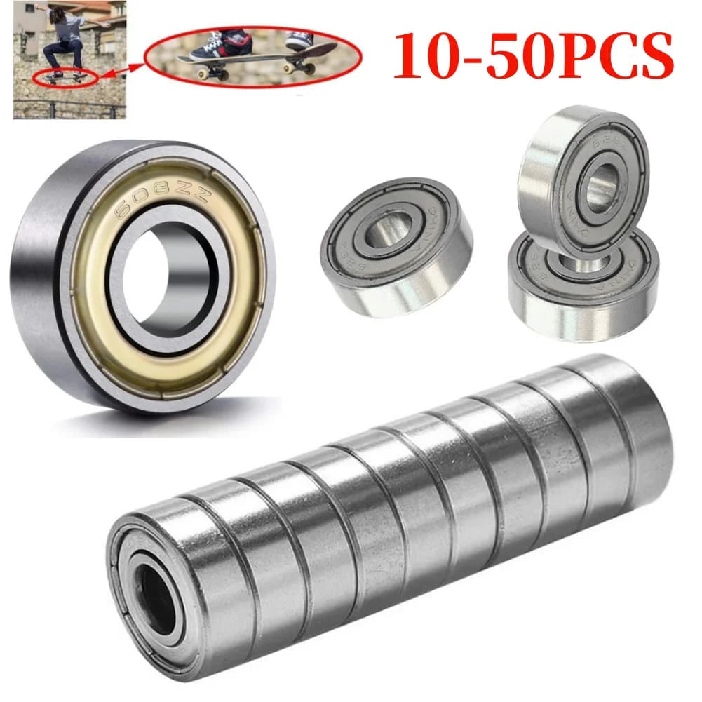 10-50pcs ball bearings 608ZZ 623ZZ 626ZZ 687ZZ 607zz deep groove miniature bearings for 3D printer bearings for Skateboard Scooter