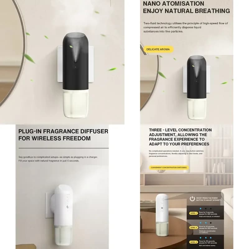 2026 Hot Sale for NAMSTE Plug In Wall Fragrance Diffuser Waterless Smart Flavoring Diffuser for Essential Oils 100m3 Home