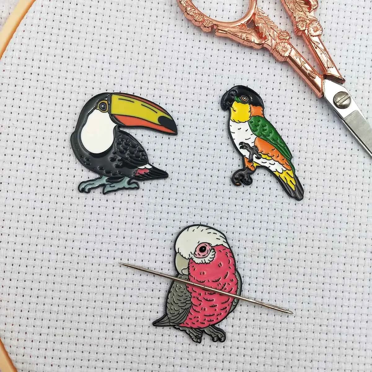 Bird Needle Minder Strong Magnetic for Embroidery, Kawaii Needle Nanny, Cross Stitching Accessory, Sewing Needles Holder Magnet