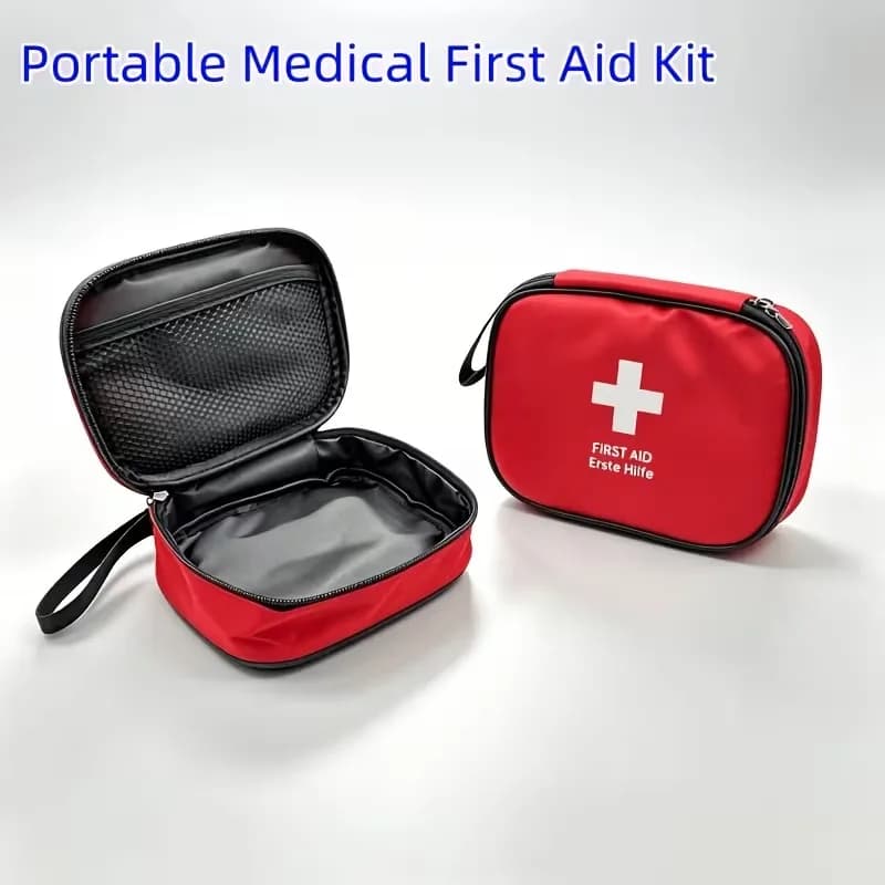 Portable First Aid Kit (Empty), Emergency Medical Kit, Survival Kit, Travel Outdoor Sports Camping Tool, Suitable for Schools