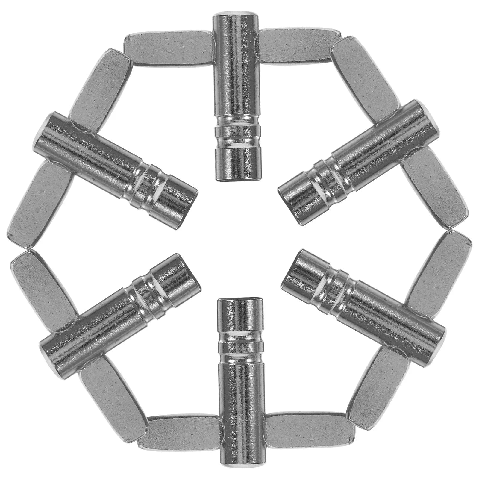 Set di 6 Chiavi per Batteria in Acciaio Inox con Superficie Liscia, Strumento di Regolazione per Set di Percussioni