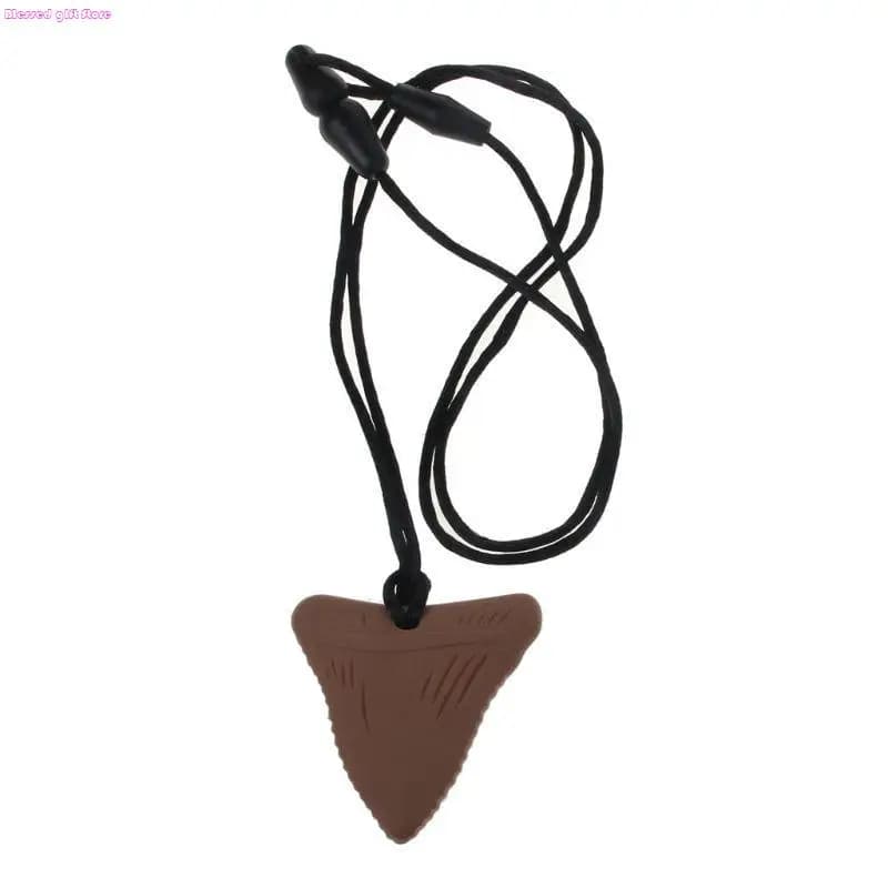D0JC Baby Massaggiagengive Dente squalo Collana da dentizione in silicone Genere da masticare neutro