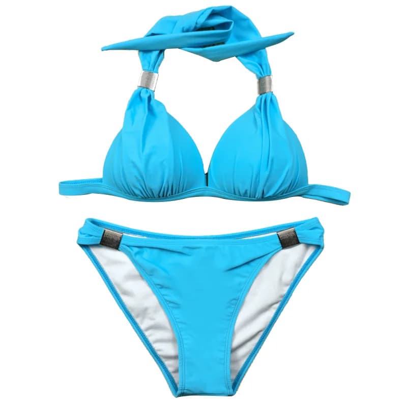 Sexy Micro Bikinis 2026 Women Halter Brazilian Bikini Set Female Pleated Swimsuit New Triangle Swimwear Beach Wear Bathing Suit