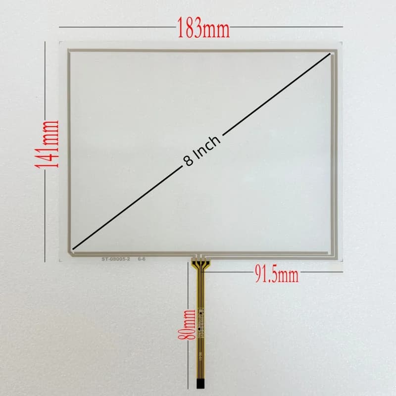 Touch screen con resistenza a 4 fili da 8 pollici Raspberry Pi Navigazione GPS Pannello touch screen in vetro Touch screen con resistenza a 4 pin