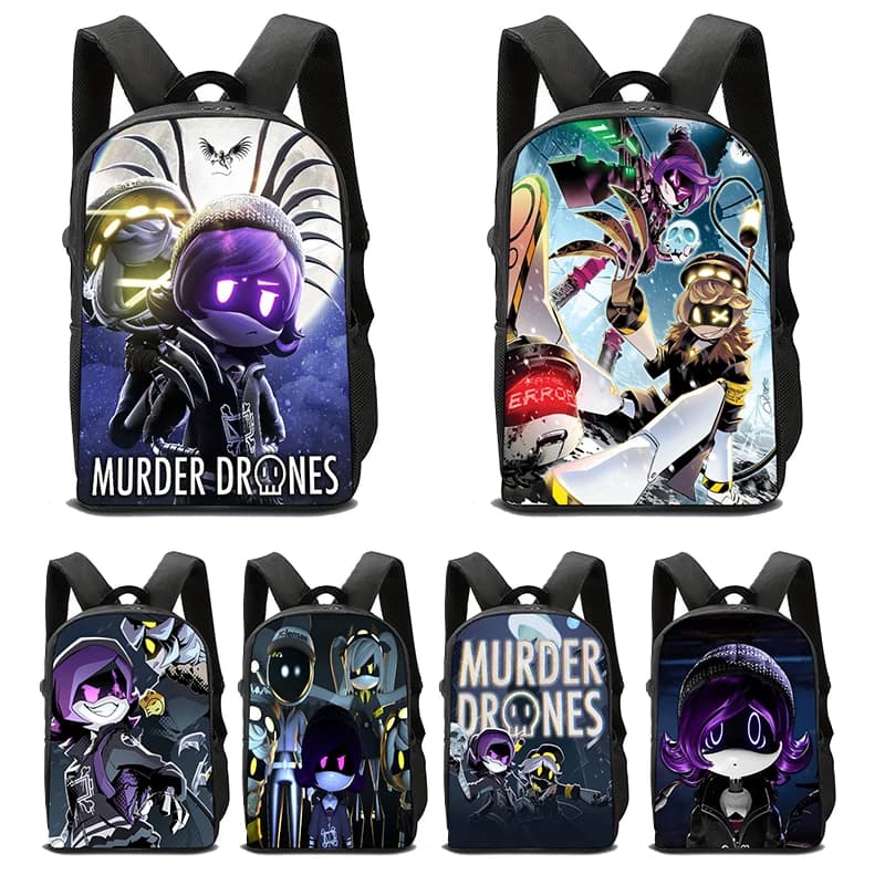 Murder Drones Student Schoolbag Anime Cartoon Backpack WOMEN Man Rucksack Travel Bag Fashion Waterproof Portable School Bag Gift