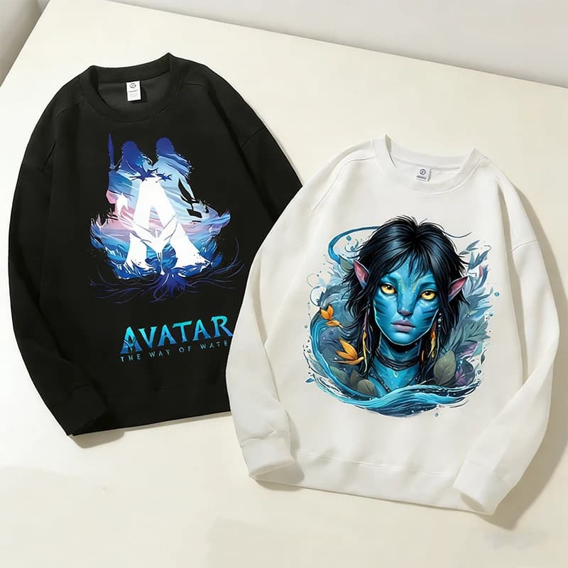 Avatar Fire and Ash T-shirt a maniche lunghe per adulti Uomo Donna Inverno Casual Pullover termico Tema cinematografico Girocollo in cotone Top Regali
