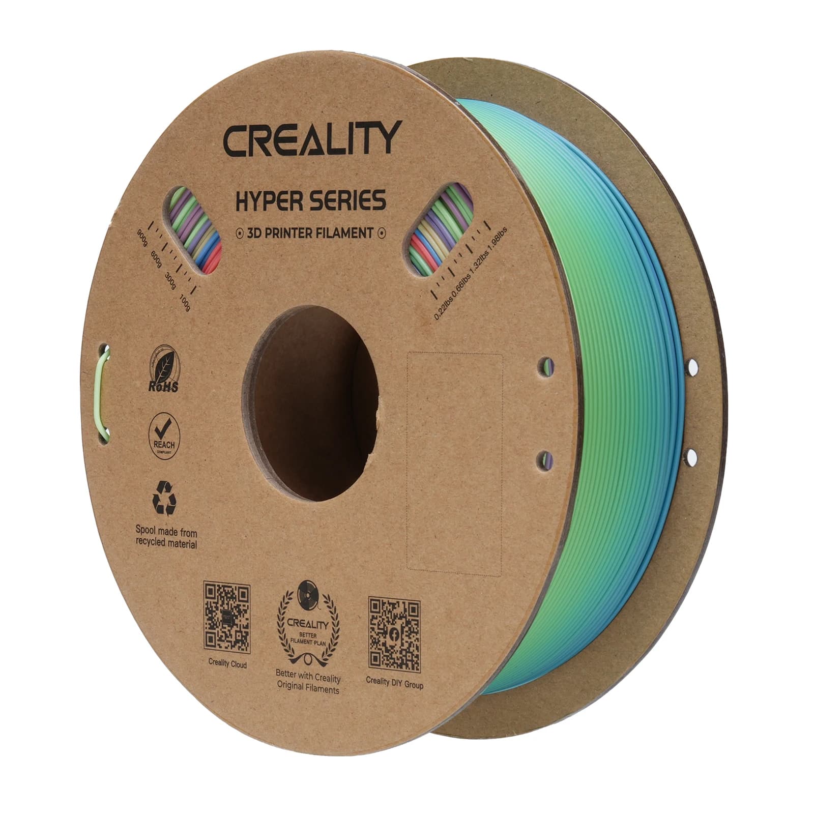 Hyper PLA Filament 1.75mm High Speed 300mm/s 3D Printer Filament Fast Cooling and Shaping Dimensional Accuracy +/-0.03mm Ender 3