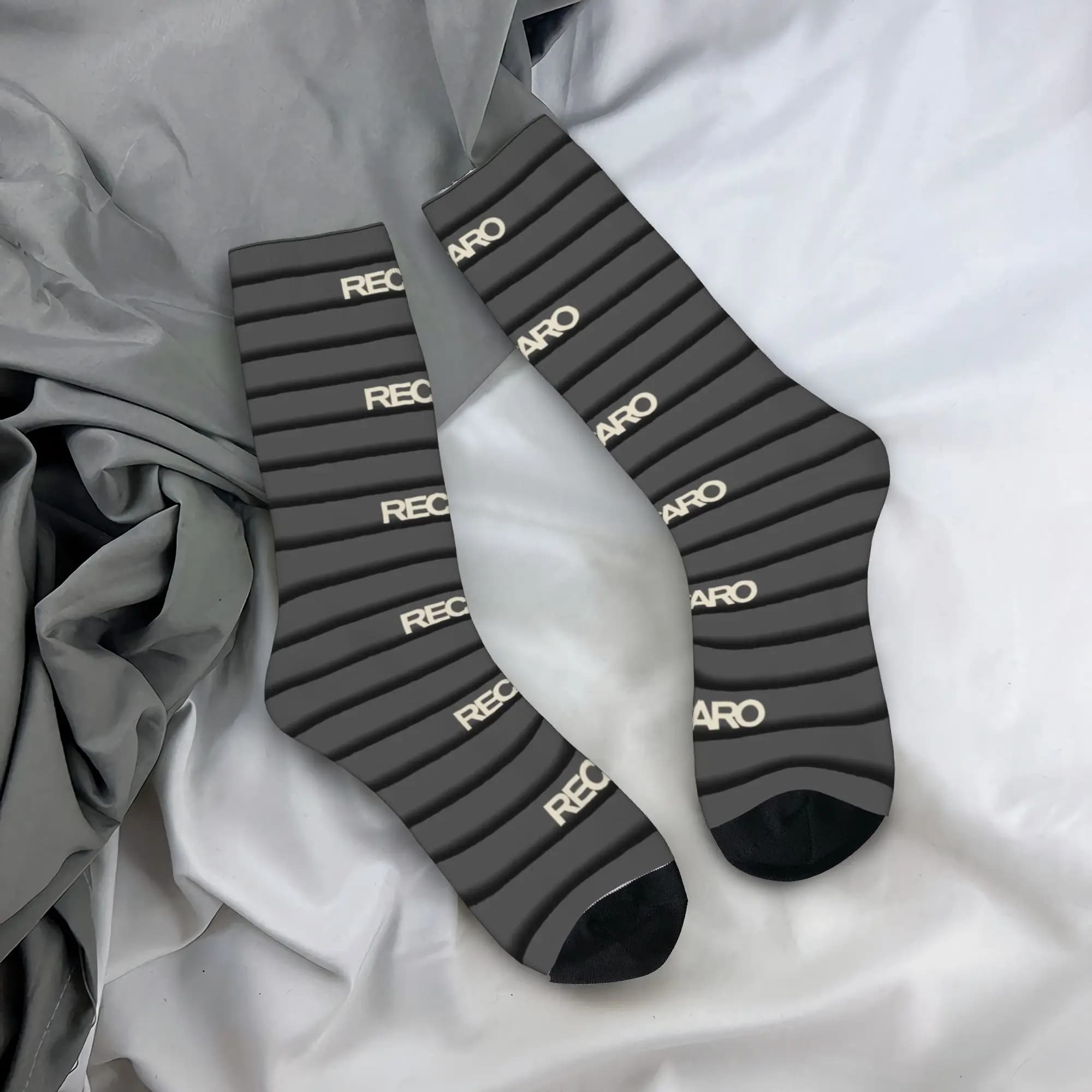 Men's socks with custom logo Recaros, unisex socks with 3D print, stylish socks
