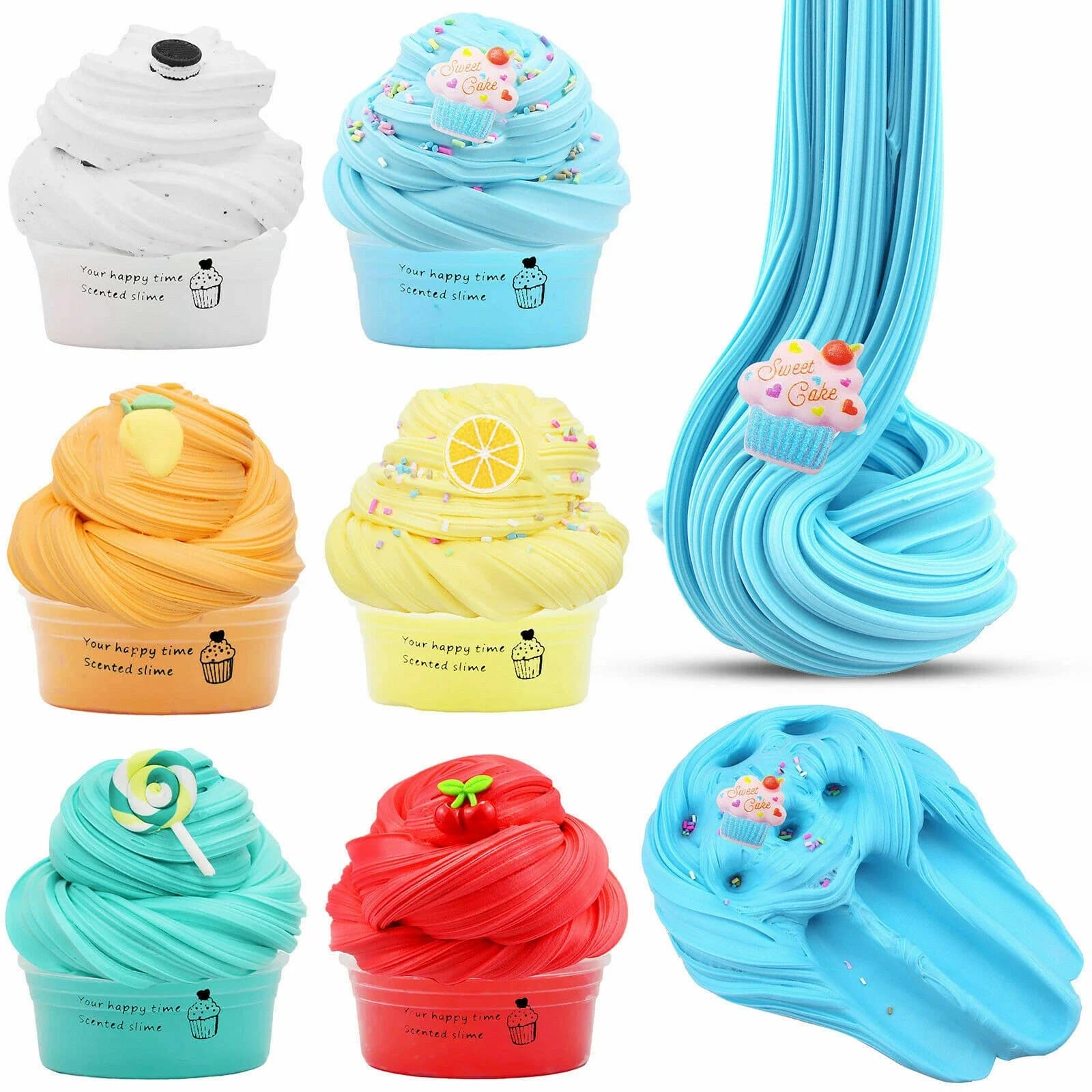 Set da 12 Pezzi di Slime Burro per Bambini e Bambine, Profumato, Morbido e Non Appiccicoso, Giocattolo Antistress Fai-da-Te