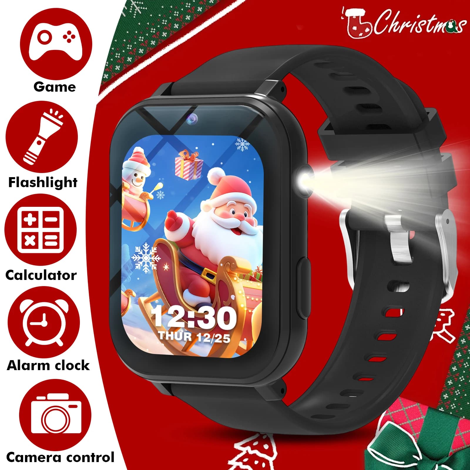 Nuovo Smartwatch per Bambini, Riproduzione Musicale Wireless, Controllo Musica, Calcolatrice e Funzione Torcia, Perfetto Regalo di Compleanno