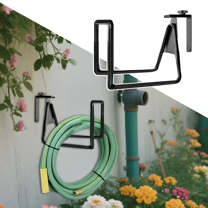 Support for hose Wall mounting Hooks for metal outdoor water hose Space saving hooks for tool for shed in garden garage basement