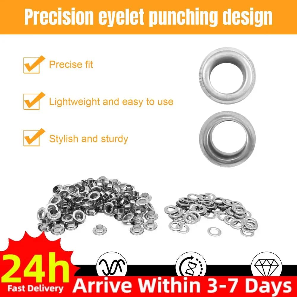 Pressa Semiautomatica per Occhielli in Tela Cerata con 5000 Occhielli Metallici, Pressa per Rivetti da 10mm per Tessuti, Tende, Kit, Striscioni, Poster