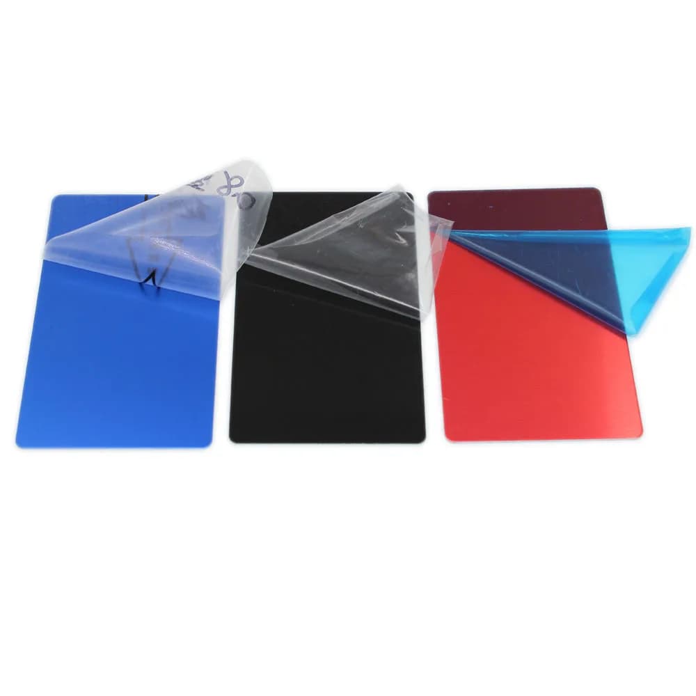 10 Pcs Blank Metal Card Colorful Anodized Aluminium Plate for DIY Laser Printing Engraving Marking Thickness 0.5mm 0.8mm 1mm