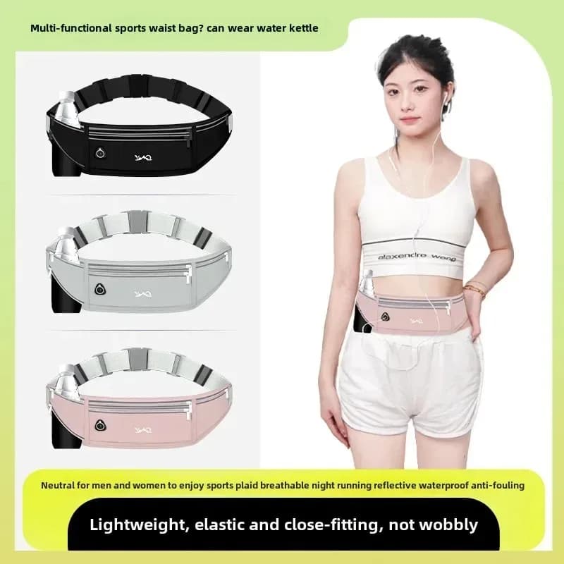 Three Section Running Marsupi Waterproof Multifunction Marathon Running Bag Belt Case Fanny Phone Pack