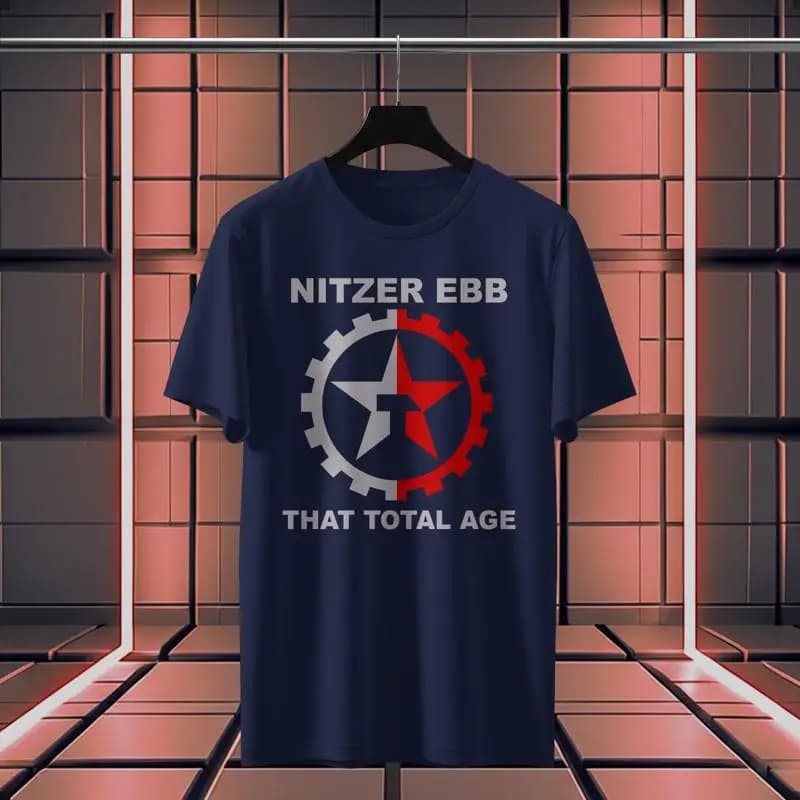 Nitzer Ebb That Total Age Logo Maglietta divertente taglia S 5XL prodotta negli Stati Uniti