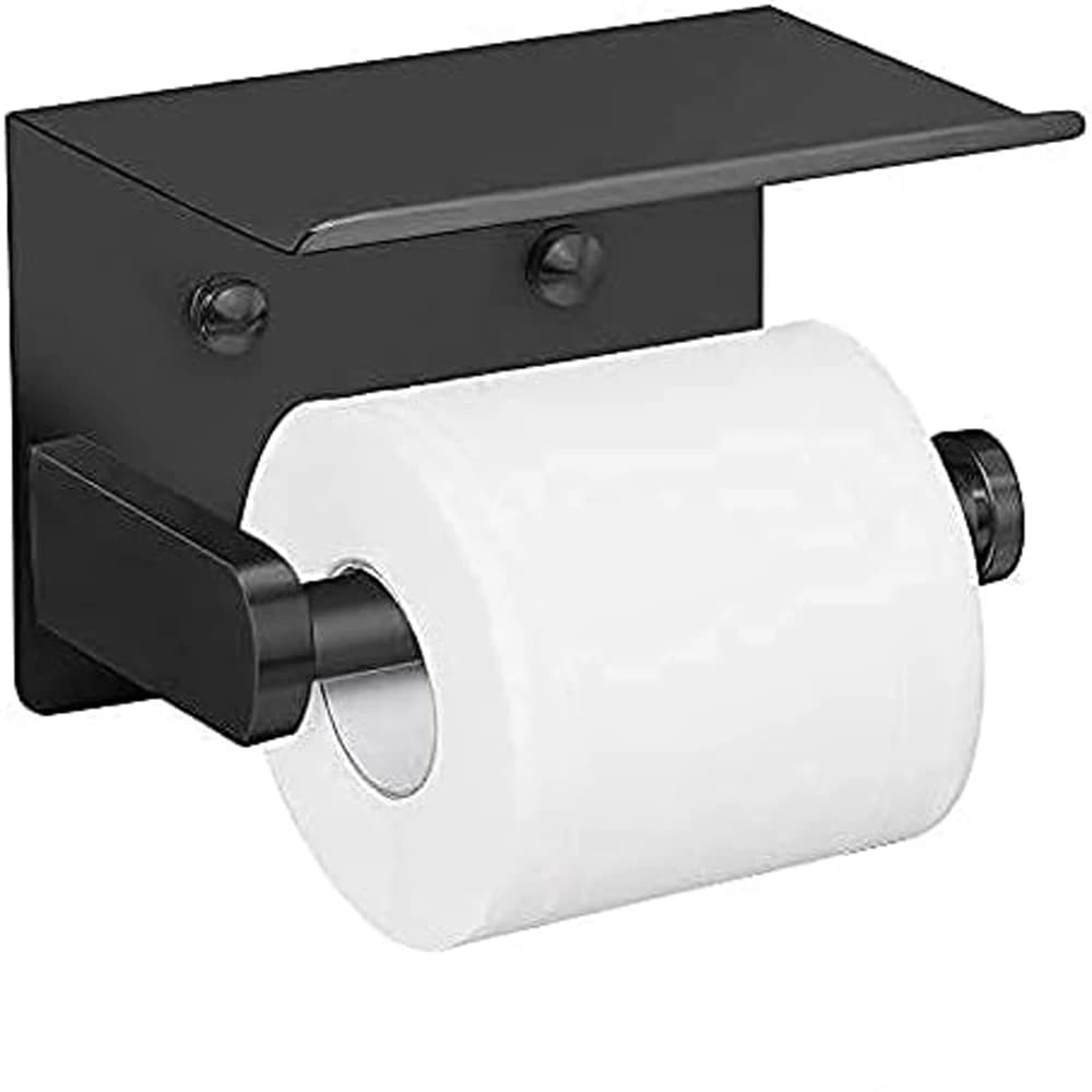 Supporto per rotolo di carta igienica in acciaio inossidabile per bagno supporto per parete WC scaffale per telefono in carta portarotolo di carta da cucina