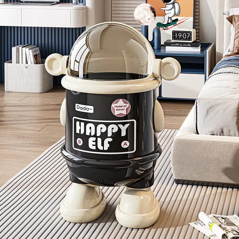 Modern Luxury Large Capacity Wastebasket With Lid Household Living Room Recycle Bin Creative Trash Can Household Cleaning Tools