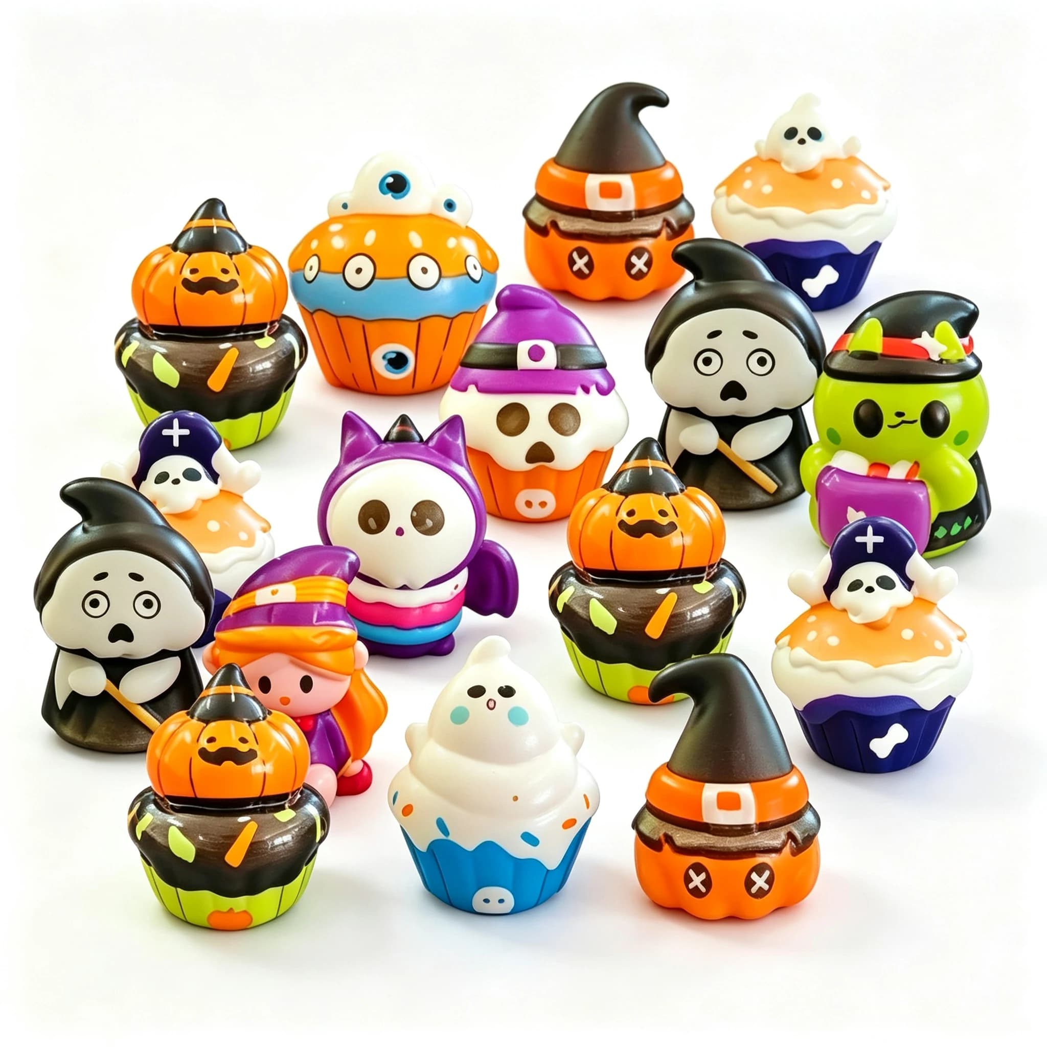 5/10/20/30pcs Slow Rebound Cartoon Ornaments: Faceless Ghost & Pumpkin Shapes for Stress Relief & Anxiety Release Squishy