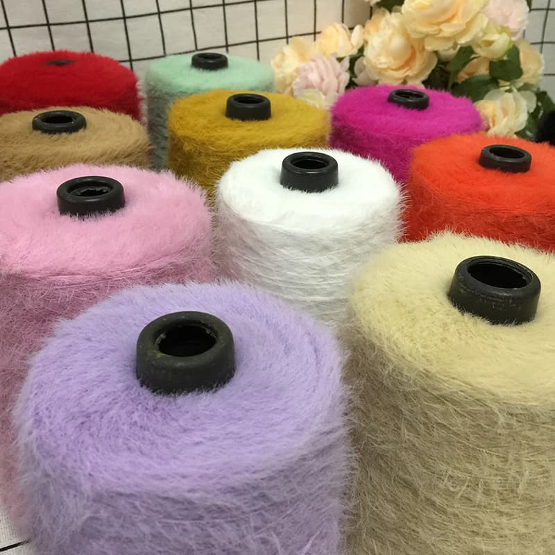 500 g/palla visone filato di lana bambino peluche misto acrilico Mohair Lanas fili fai da te maglione sciarpa scialle gonfio linee Buffy