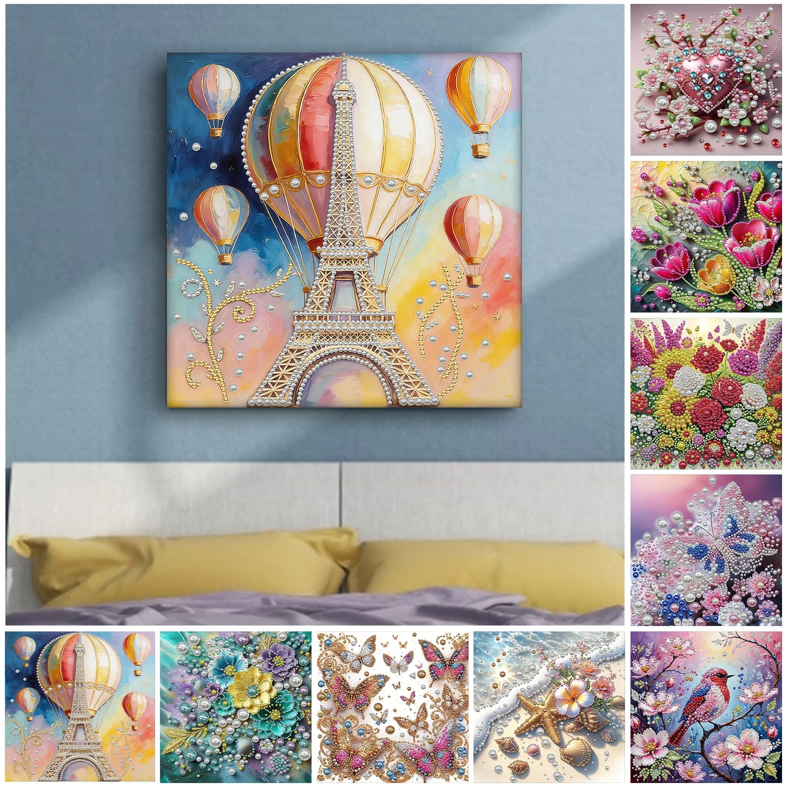 Dipinti con Perle e Gemme Fai-da-Te con Cornice 30x40cm per Adulti Principianti Decorazione Murale per Casa