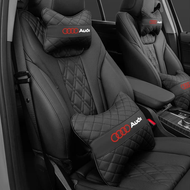Valvola per pneumatici auto / Cuscino di supporto per la testa in pelle per sedile auto, cuscino lombare per Audi Sline A1 A3 A4 A5 A6 A7 A8 B8 B9 B6 C6 Q2 Q3 Q5 TT