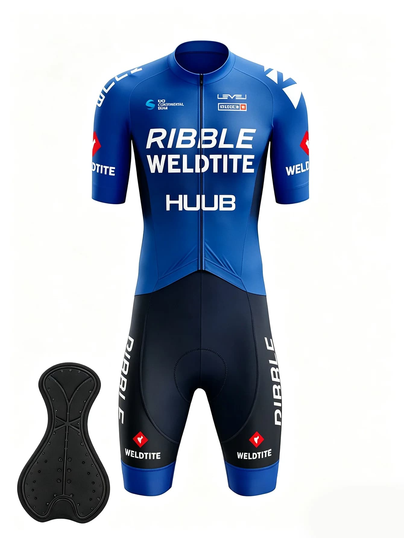 Precision Fit Men‘s Cycling Bodysuit Short Sleeve Shorts, Breathable Quick Dry Lightweight Jumpsuit