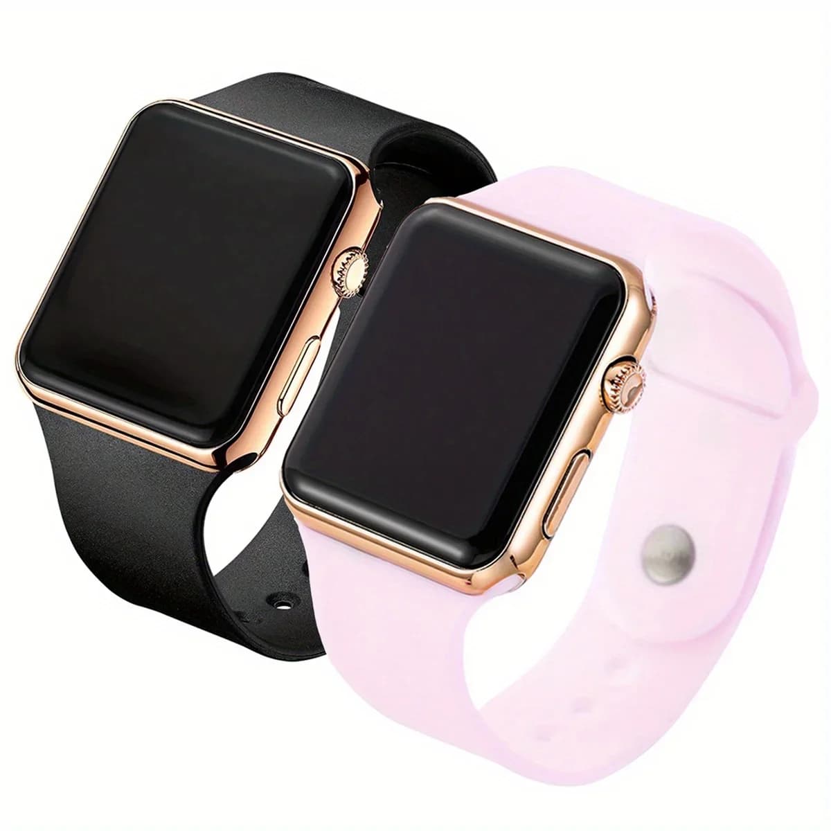 2 pezzi orologio per coppie display a LED orologio elettronico sportivo orologio da polso digitale in silicone per donna uomo regalo di San Valentino per lei