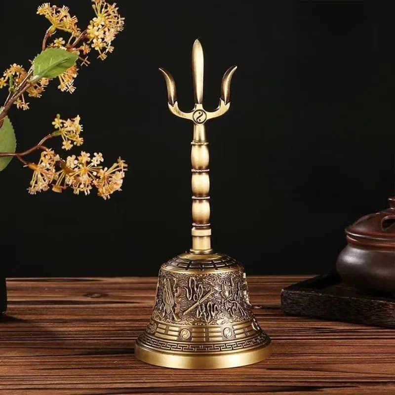 Brass Hand bell Tibetan Wind Chimes Meditation Sound Healing Percussion Instruments Professional Yoga Musical Instruments