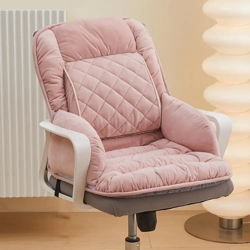 Cuscino ergonomico rosa per supporto lombare e schiena per sedie da ufficio, da gaming e da dormitorio