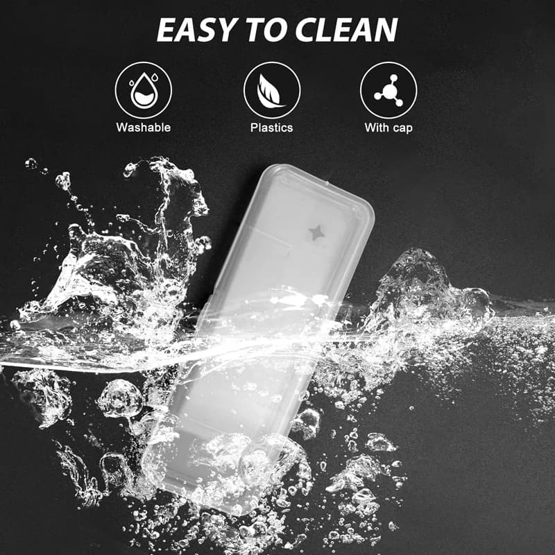 ABSE-1 Pcs Travel Double Edge Razor Storage Box Men Shaver Case Razor Accessories Transparent Razor Holder Storage Travel Plasti
