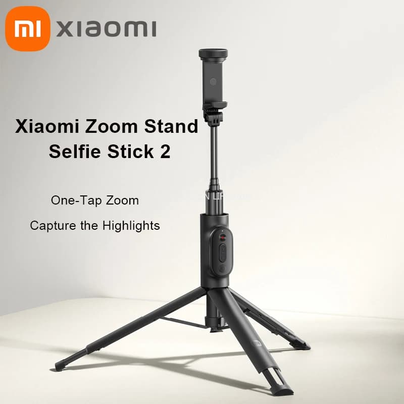 Nuovo Xiaomi Selfie Stick 2 Zoom, Treppiede per Selfie con Telecomando Bluetooth, Monopiede Pieghevole ed Estensibile a 360° ° Treppiede Stabile e Robusto