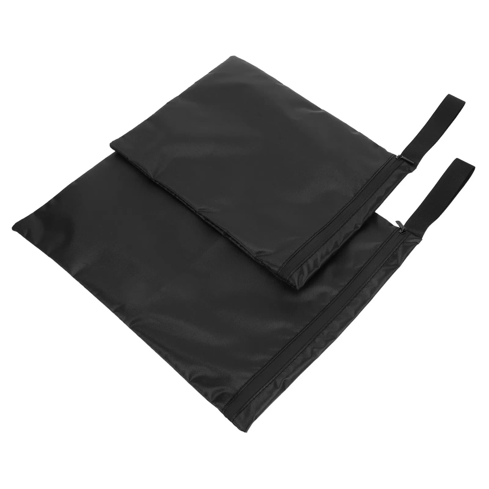 2 Pieces Waterproof Bag Reusable for Bagnate and Dry Items, Black with Hinge, Portable for Swimwear, Beach, Gym, Travel, Baby Diapers, Clothes