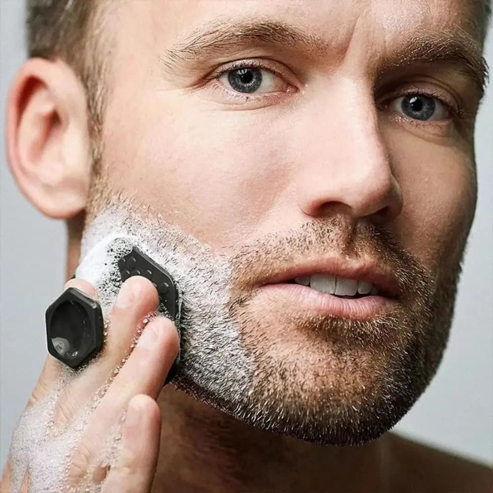 Alwafore Spazzola per la pulizia del viso Scrubber in silicone per il viso in miniatura Pulizia profonda Massaggio per rasatura Spazzola per il viso Detergente per il viso per uomo