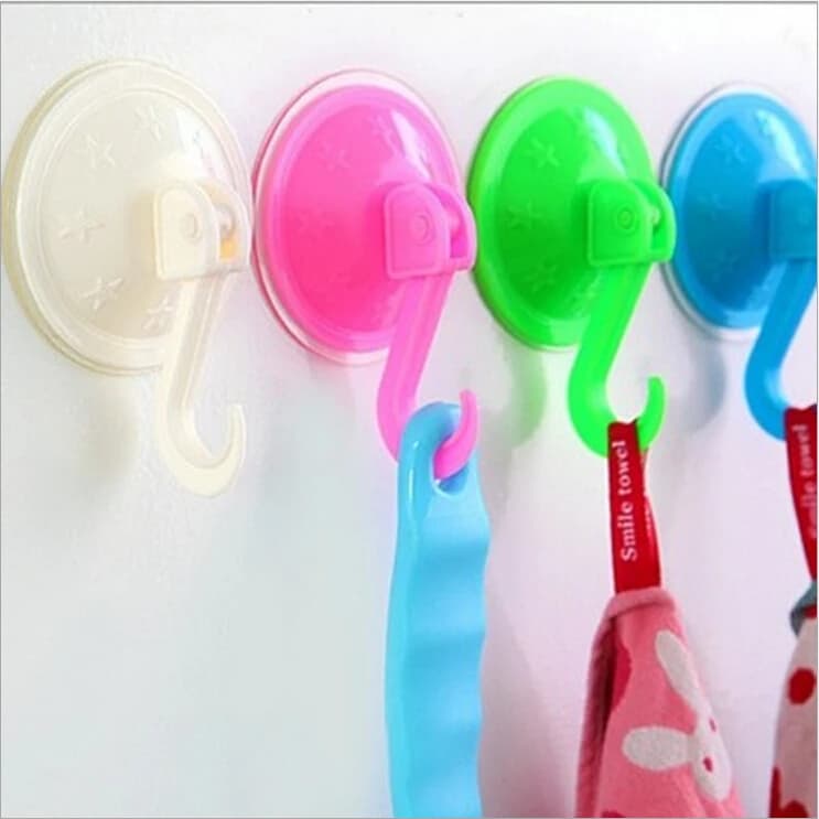 1pcs Rimovibile Bagno Cucina A Parete Tazza di Forte Aspirazione Gancio Ventosa Vuoto Colori Casuali