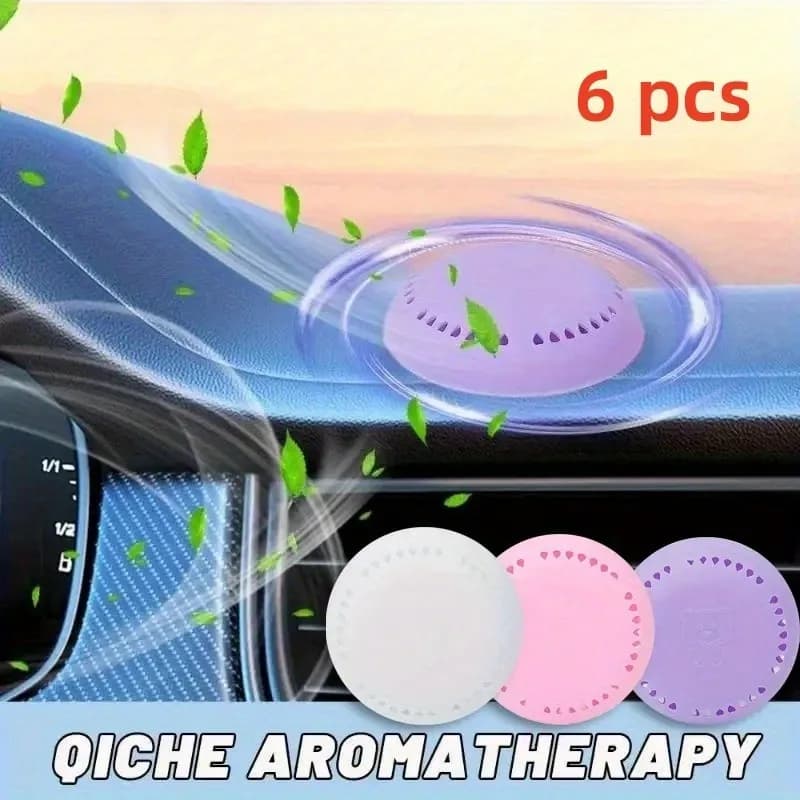 6 fragrant tablets + 1 deodorant box for cherry and lavender flowers - suitable for cars, bathrooms, closets and closets