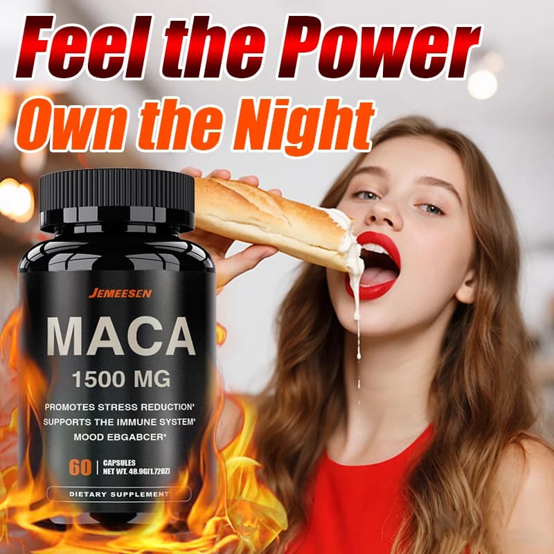 JEMEESEN - Organic Maca Root Powder Capsules 1500mg,Maca Supplements for Health, Energy & Endurance