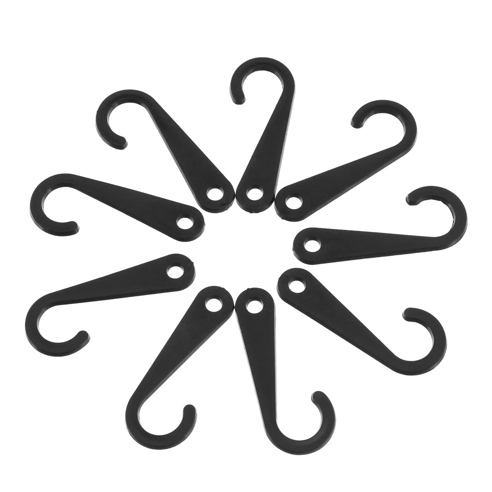 500 Pezzi Ganci Espositivi per Calze, Ganci a J in Plastica Multiuso, Supporti per Esposizione al Dettaglio di Calze e Cappelli, Ganci Neri per Calze