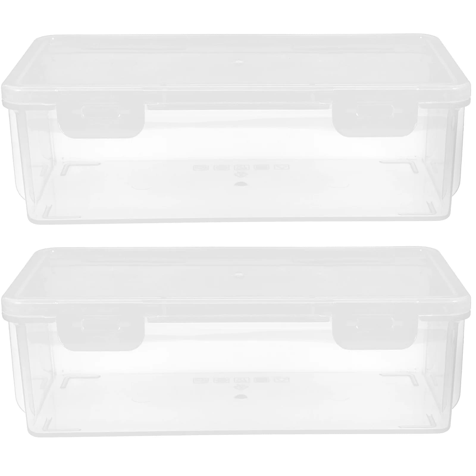 2 pcs plastic bread containers for food Paneras Para Guardar Storage PP Homemade