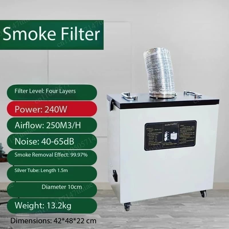 240W pure air exhaust machine industrial smoke purifier for marking cutting machine numerical control engraving machine