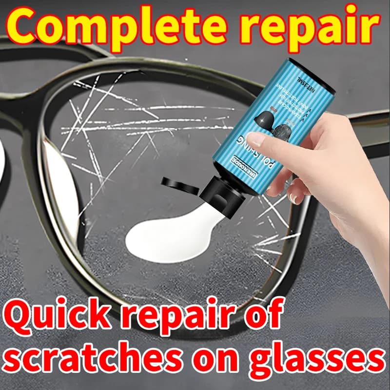 Glasses Scratch Repair Cream - Polishing and Grinding of Scratches on Glasses Lenses and Frames, Suitable for All Glasses