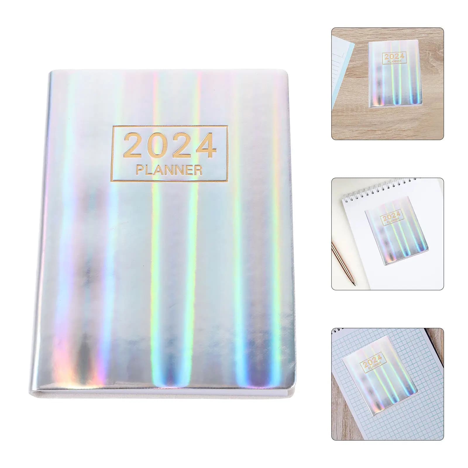 Agenda con copertina effetto pelle, carta spessa, organizer portatile per la pianificazione quotidiana, taccuino tascabile per scuola, ufficio e viaggi