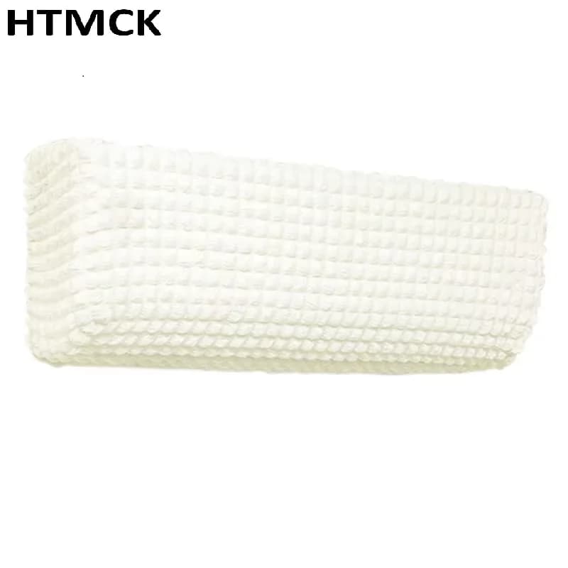 1Pc Wall Air Conditioner Cover, Washable Plaid Elastic Fabric AC Dust Cover for Household Wall Mounted Air Conditioning Unit
