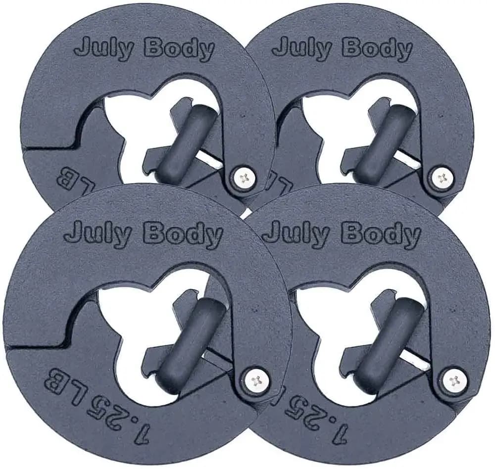 1,25 Weight Clips for Manubri, Kettlebell, Libra - Adds 2.5 Weight Books to Total, Pack of 4