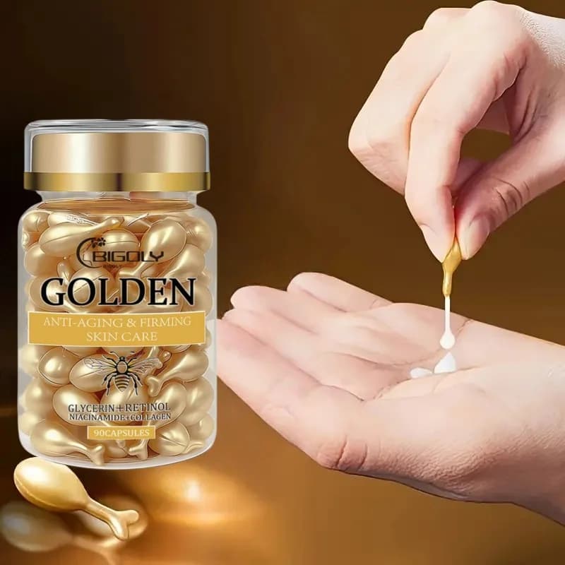 Vitamin E Serum Capsules, Single-Use Essence Capsules, Hydrating and Moisturizing Facial Skin 90 Capsules/Bottle - 1 Bottle