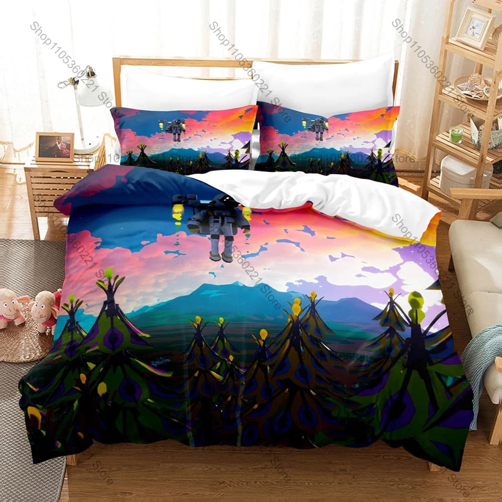 Personality New Personality Astroneer Game Bedding Set New 3D Print Duvet Cover Pillowcase Polyester Single Twin Full Queen King