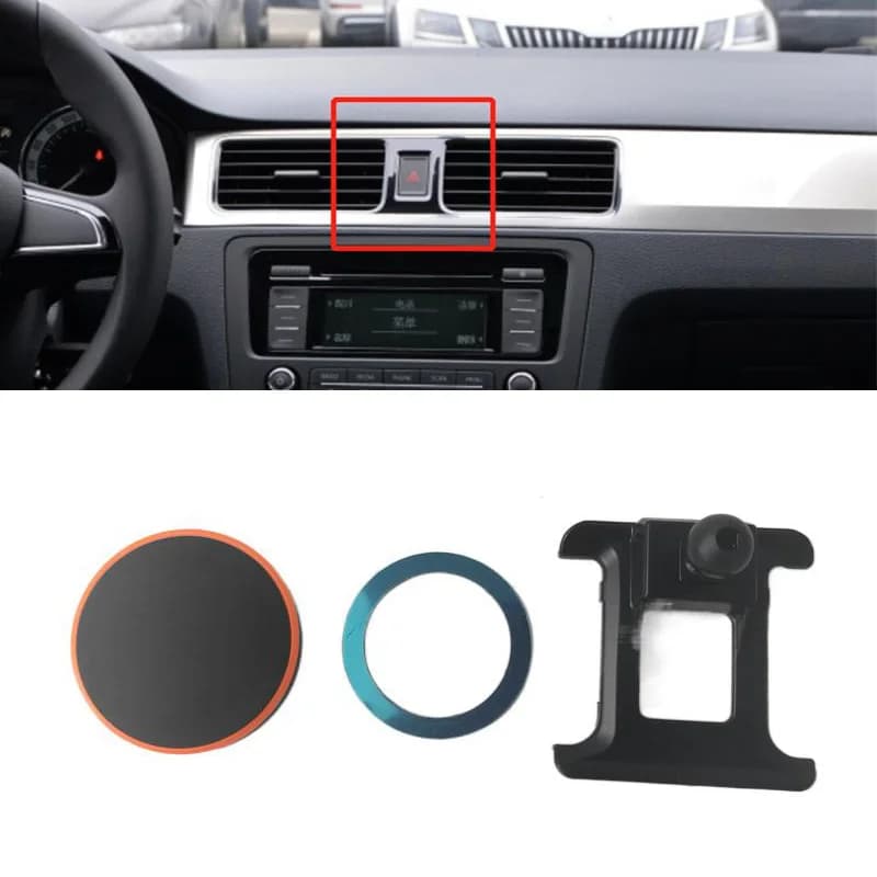 1Set ABS Material For 2013-2019 Skoda Rapid Special Car Phone Holder Fixed Bracket Stand Mobile Magnetic Attraction Function