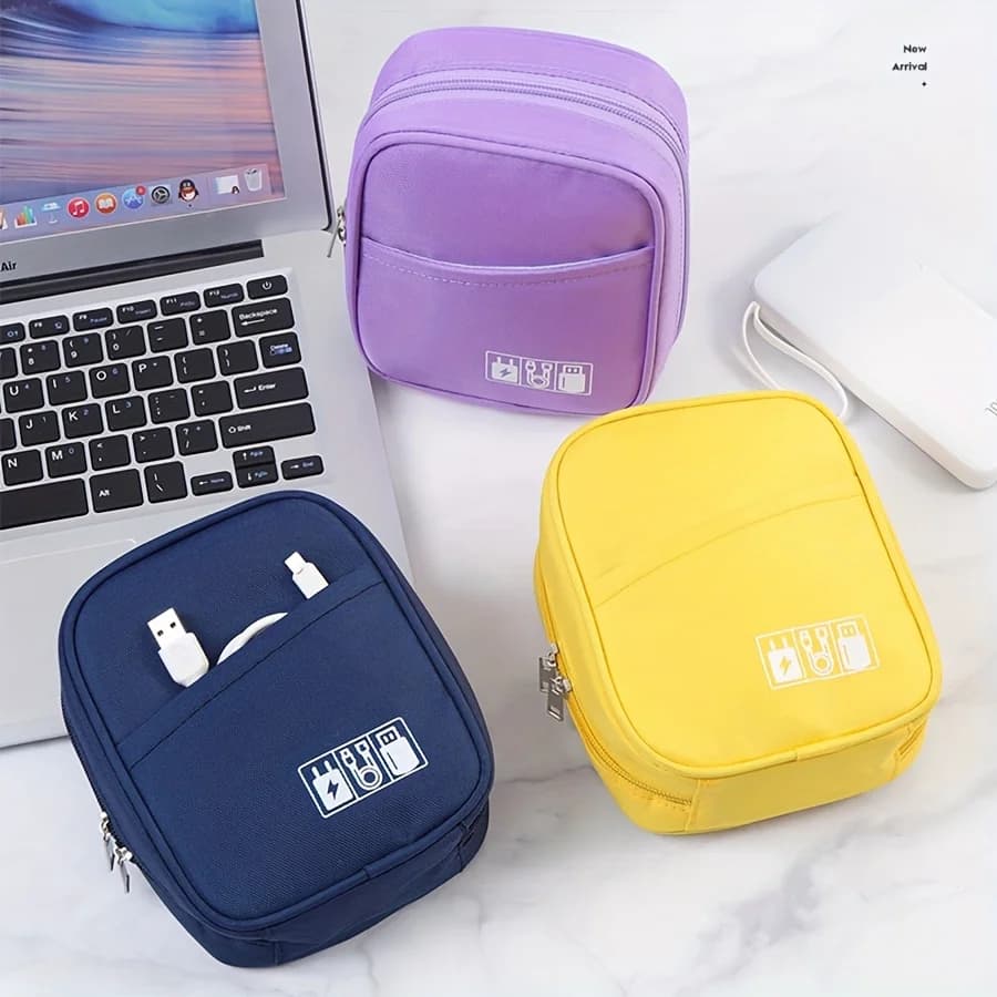 Digital Accessory Storage Bag, Data Cable Charger, Headphone Organizer Storage Bag, Shockproof Travel Portable Digital Storage